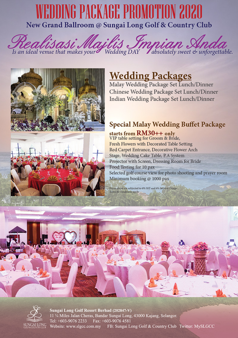 Sungai Long Golf Country Club SLGCC Wedding Package Promotion 2020